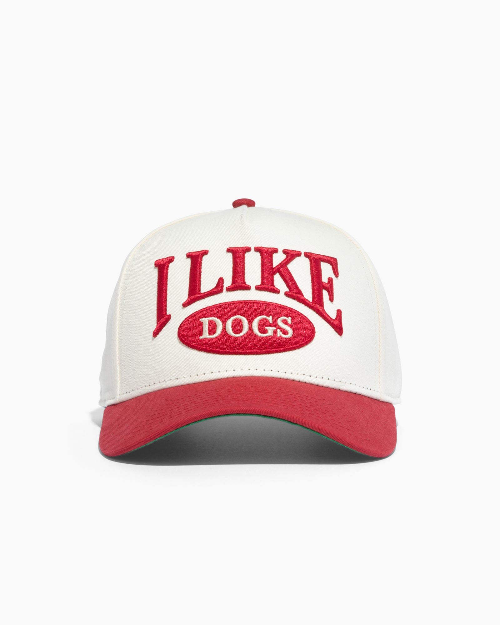 I like dogs | 5-Panel Arc Hat | Cream and Red