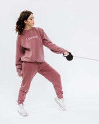 I like dogs. | Core Crewneck | Faded Red | Unisex