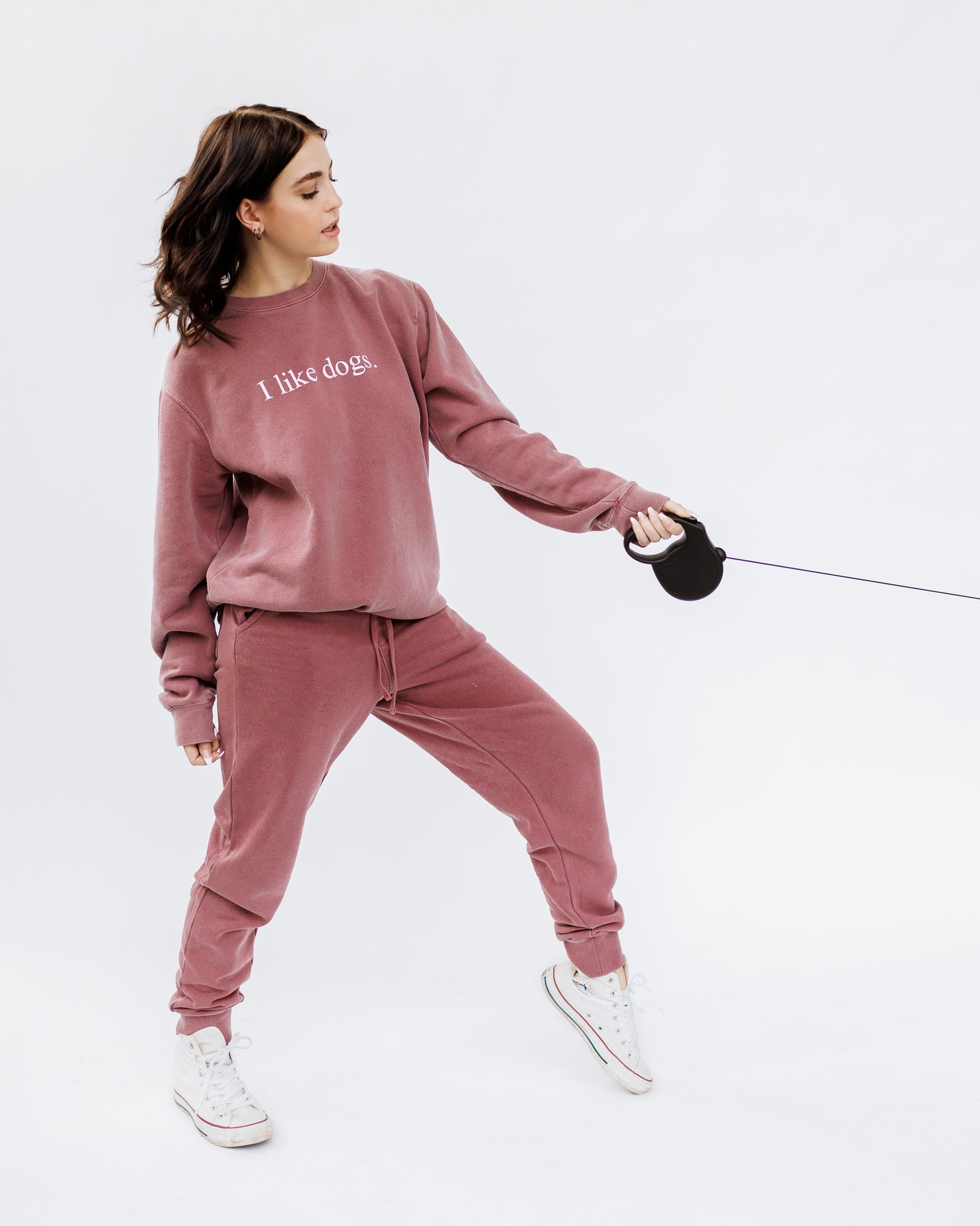 I like dogs. | Core Crewneck | Faded Red | Unisex