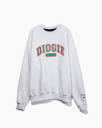 Varsity Crewneck | Heather Grey - Teal & Orange