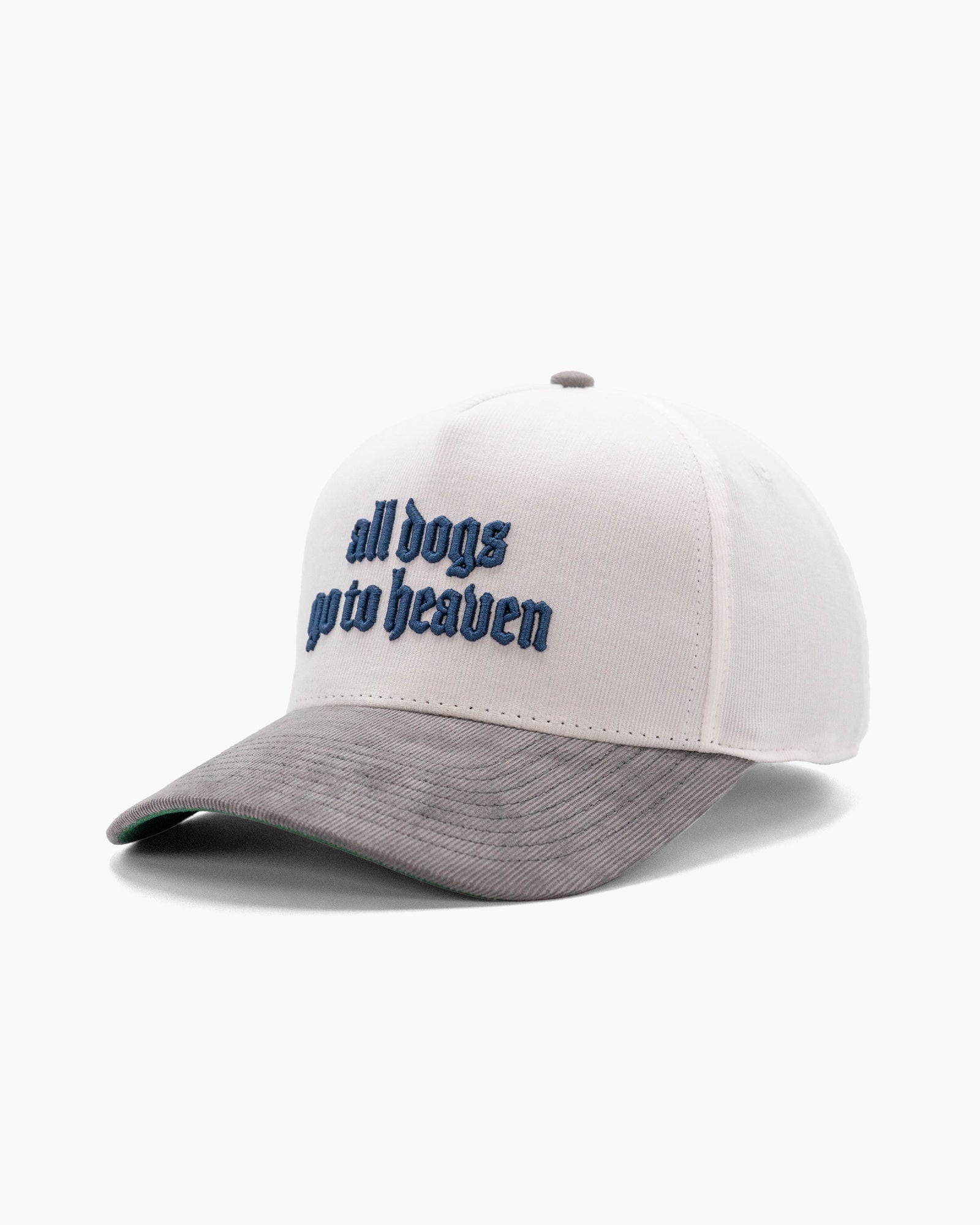 All Dogs Go To Heaven | 5-Panel Hat | White & Gray