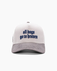 All Dogs Go To Heaven | 5-Panel Hat | White & Gray