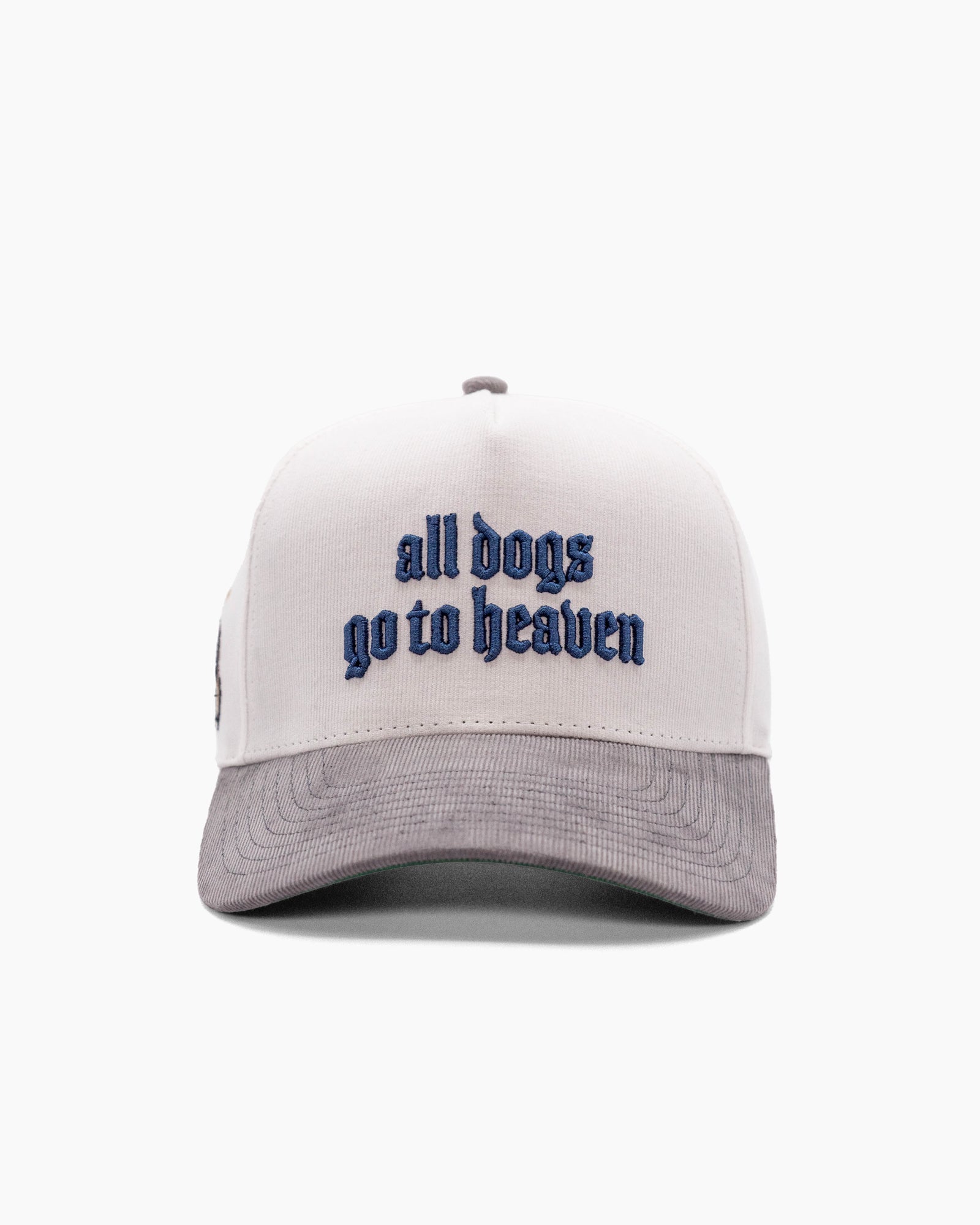 All Dogs Go To Heaven | 5-Panel Hat | White & Gray