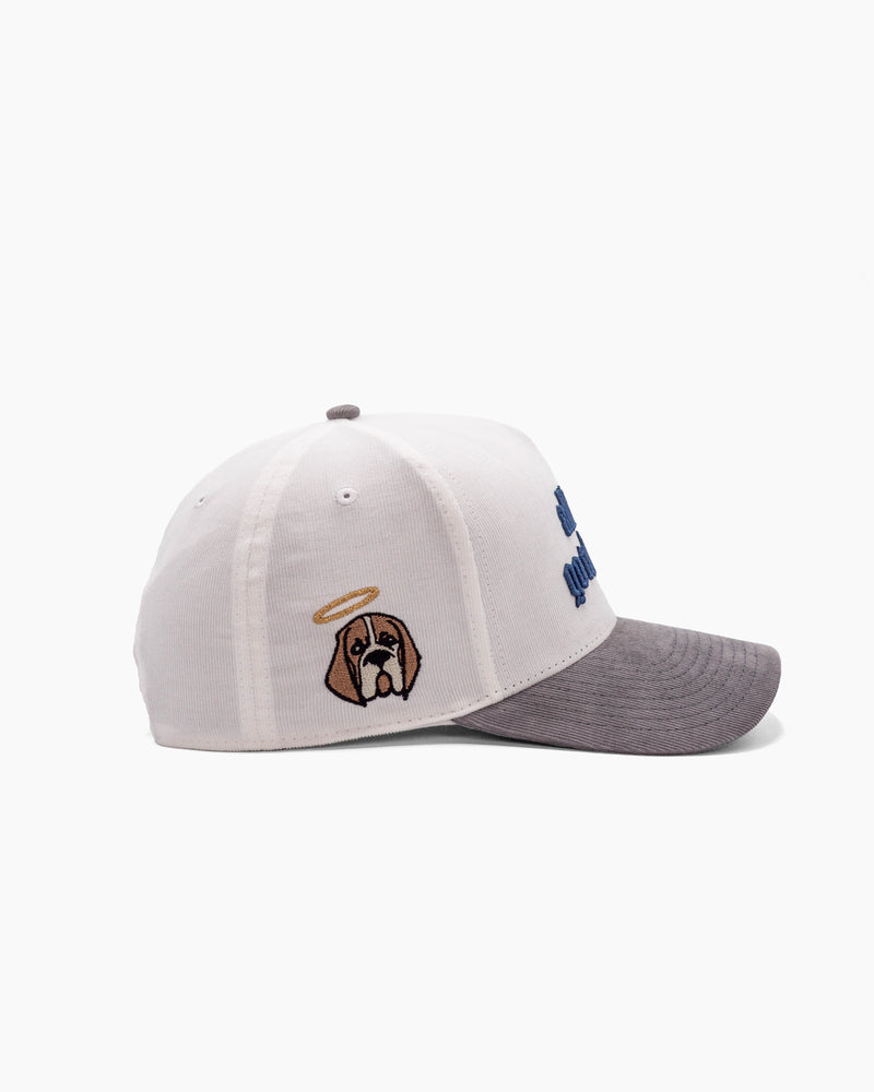 All Dogs Go To Heaven | 5-Panel Hat | White & Gray