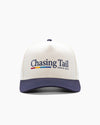 Chasing Tail | 5 Panel Hat | Cream & Navy