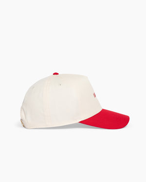 I like dogs. | 5 Panel Hat | Cream & Red