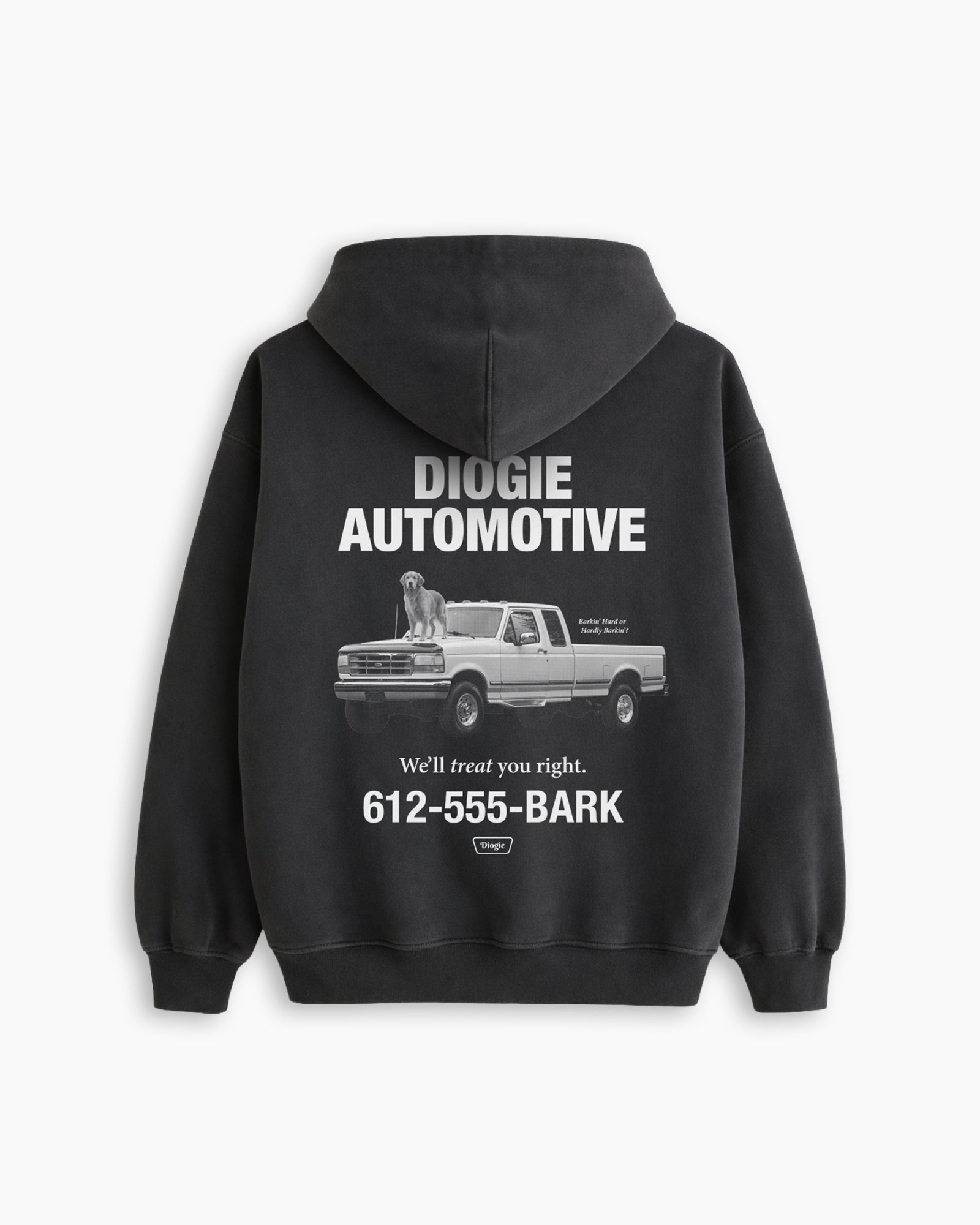 Diogie Automotive Hoodie | Faded Black