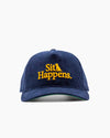 Sit Happens. | 5-Panel Unstructured Corduroy Hat | Navy