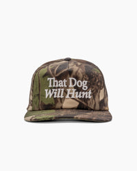 That Dog Will Hunt | 5-Panel Unstructured Hat | Woods Camo