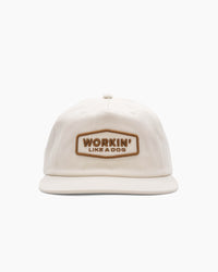 Workin' Like a Dog | 5-Panel Unstructured Hat | Off White