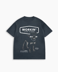 Workin' Like a Dog Tee | Faded Black | Unisex
