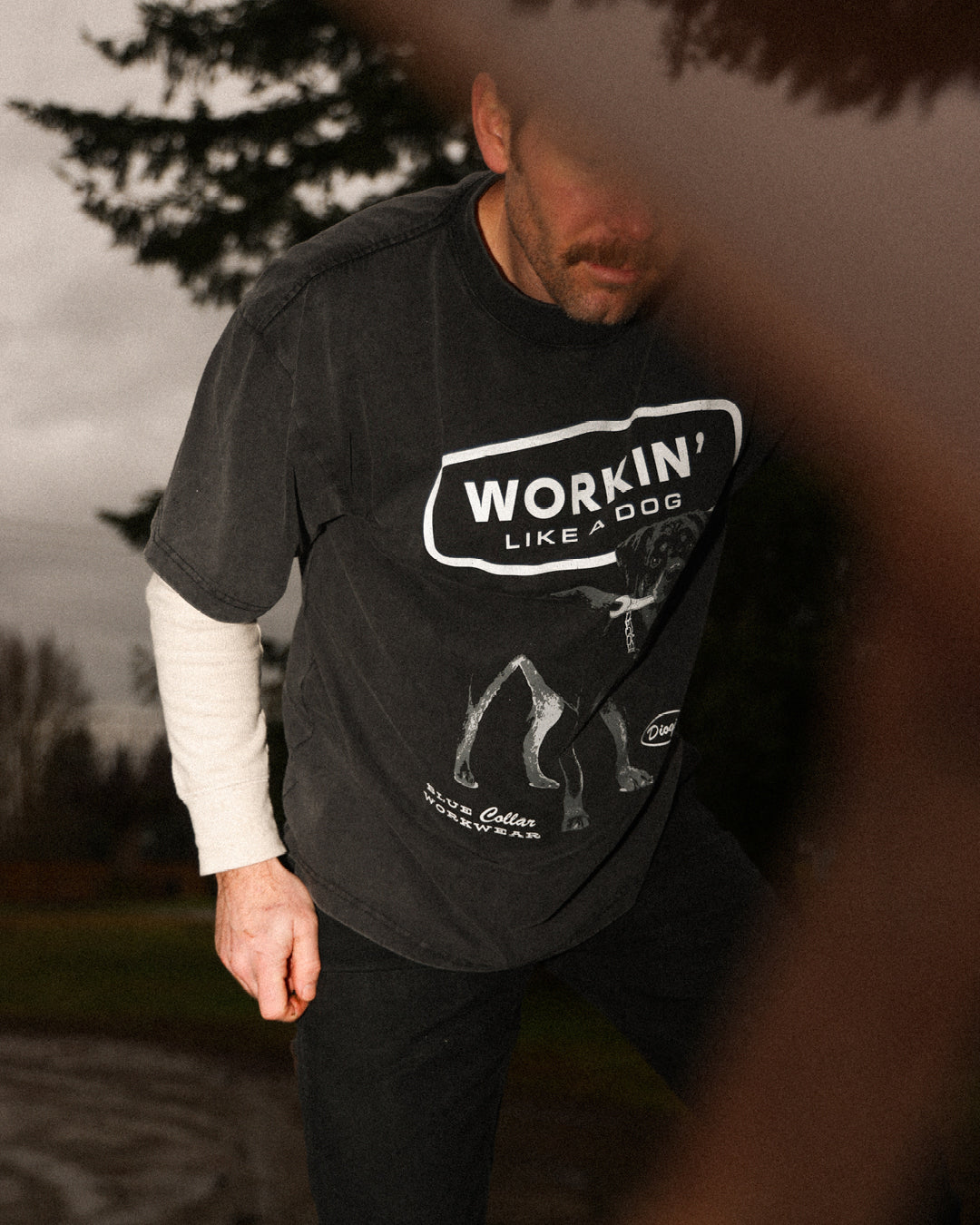 Workin' Like a Dog Tee | Faded Black | Unisex