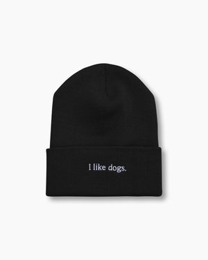 I like dogs. | Beanie | Black