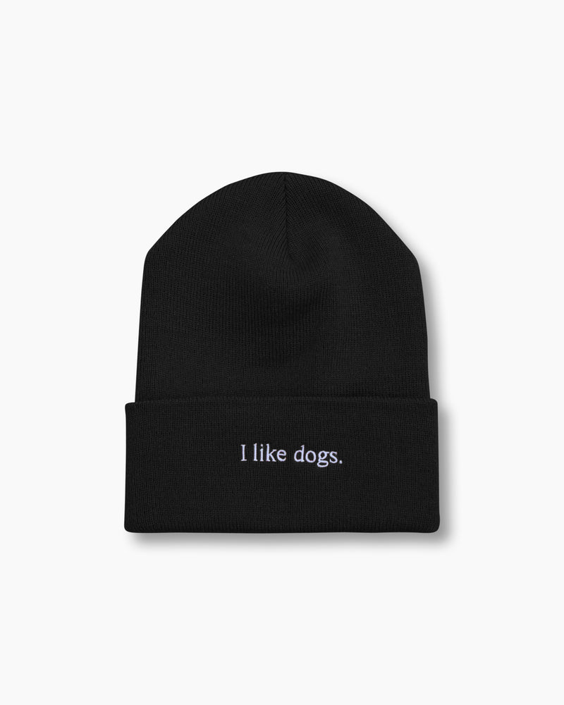I like dogs. | Beanie | Black