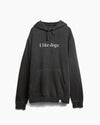 I like dogs. | Core Hooded Sweatshirt | Faded Black | Unisex