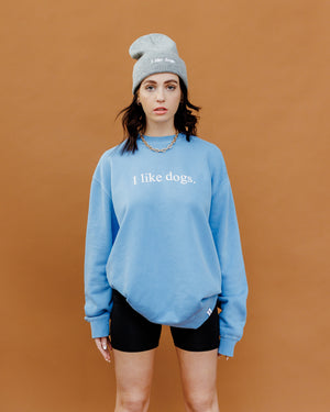 I Like dogs. | Core Crewneck | Faded Blue | Unisex