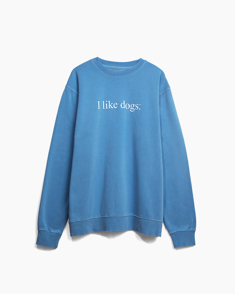 I Like dogs. | Core Crewneck | Faded Blue | Unisex