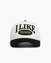 I like dogs | 5-Panel Arc Hat | Cream and Black