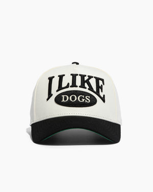 I like dogs | 5-Panel Arc Hat | Cream and Black