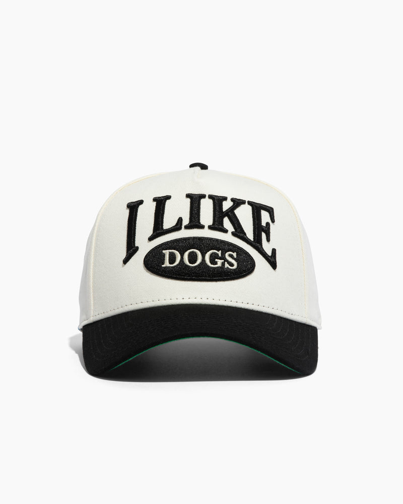 I like dogs | 5-Panel Arc Hat | Cream and Black