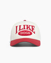 I like dogs | 5-Panel Arc Hat | Cream and Red