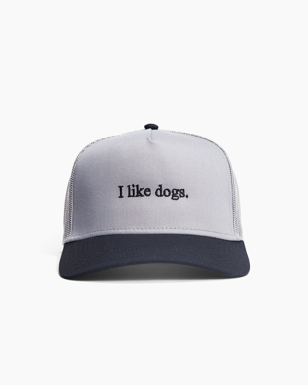 I like dogs. | Trucker Hat | Gray & Black