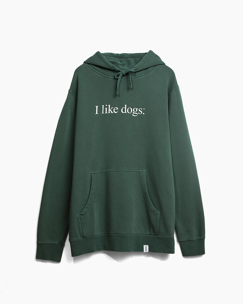 I like dogs. | Core Hooded Sweatshirt | Faded Green | Unisex
