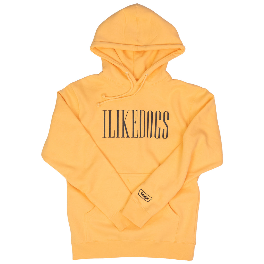 I LIKE DOGS | Hooded Sweatshirt | Peach
