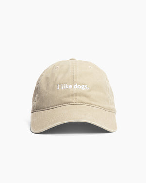 I like dogs. | Dad Hat | Khaki