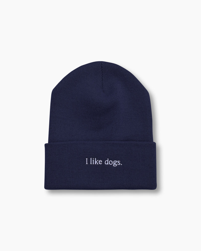 I like dogs. | Beanie | Navy
