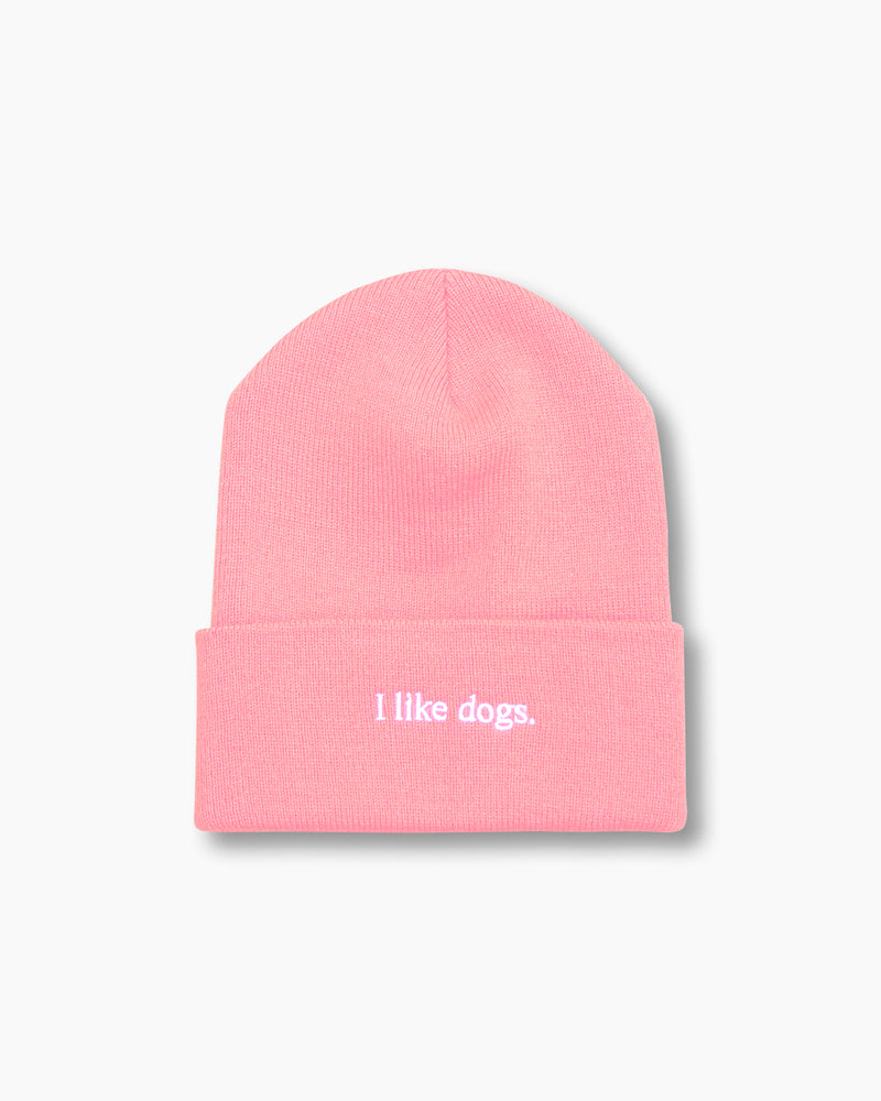 I like dogs. | Beanie | Pink