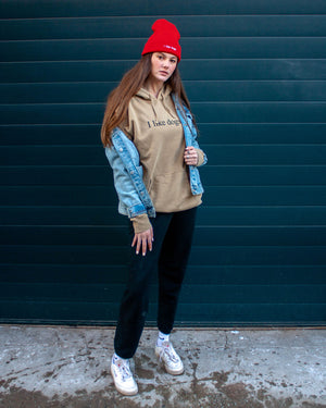 I like dogs. | Core Hooded Sweatshirt | Sand | Unisex
