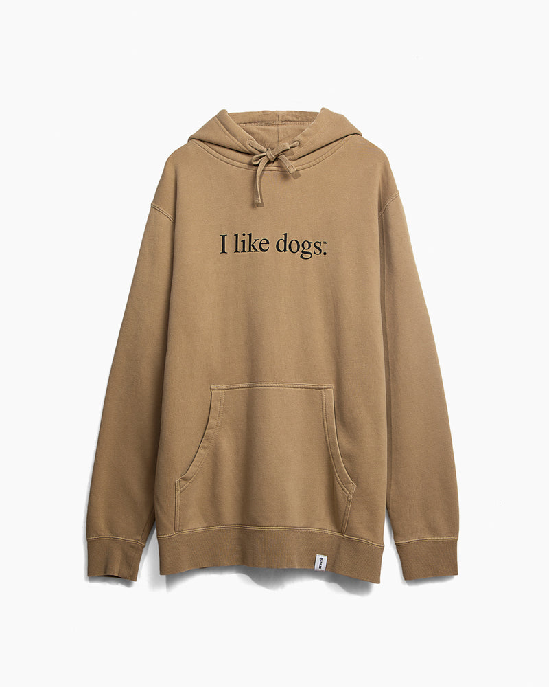 I like dogs. | Core Hooded Sweatshirt | Sand | Unisex